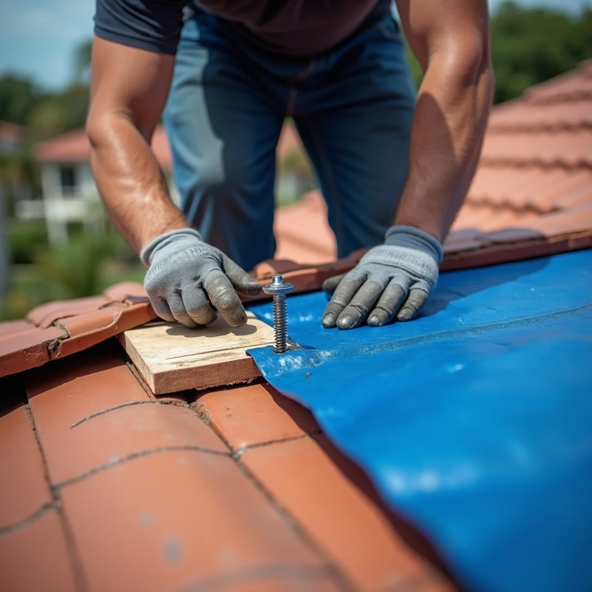 Emergency Roof Tarping inspection and repair in Boca Raton