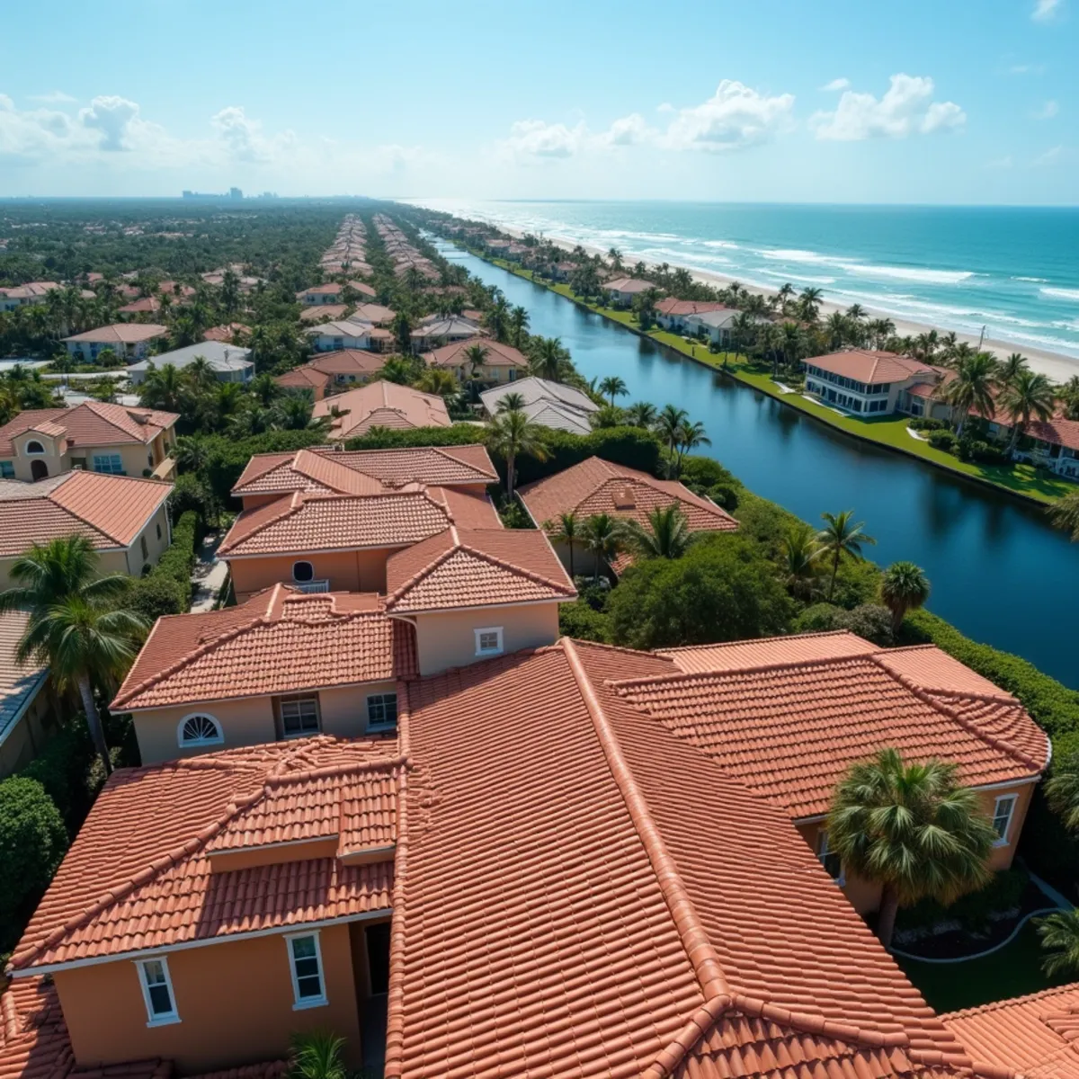 Aerial view of South Florida coastal and suburban service areas from Boca Raton to Broward County